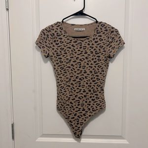 Leopard print bodysuits. Abercrombie and Fitch.